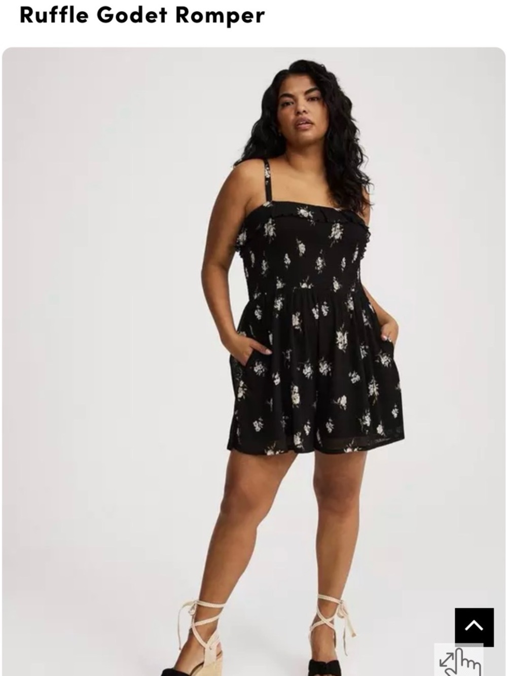 Torrid Ruffle Godet Romper